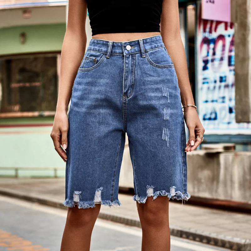 Women's Fashion Fringed Denim Ripped Five Quarter Pants 2026 New Style Fringe Jeans
Women's Fashion Fringed Denim Ripped Five Quarter Pants 2026 New Style Fringe Jeans