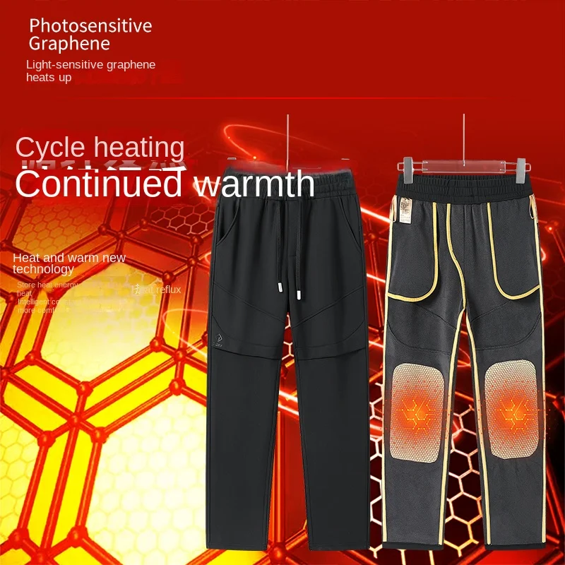 Three Anti-storm Pants Men's Autumn Winter Graphene Warm Knee Protective Casual Pants Plus Fleece Thick Cold-proof Sports Pants
Three Anti-storm Pants Men's Autumn Winter Graphene Warm Knee Protective Casual Pants Plus Fleece Thick Cold-proof Sports Pants