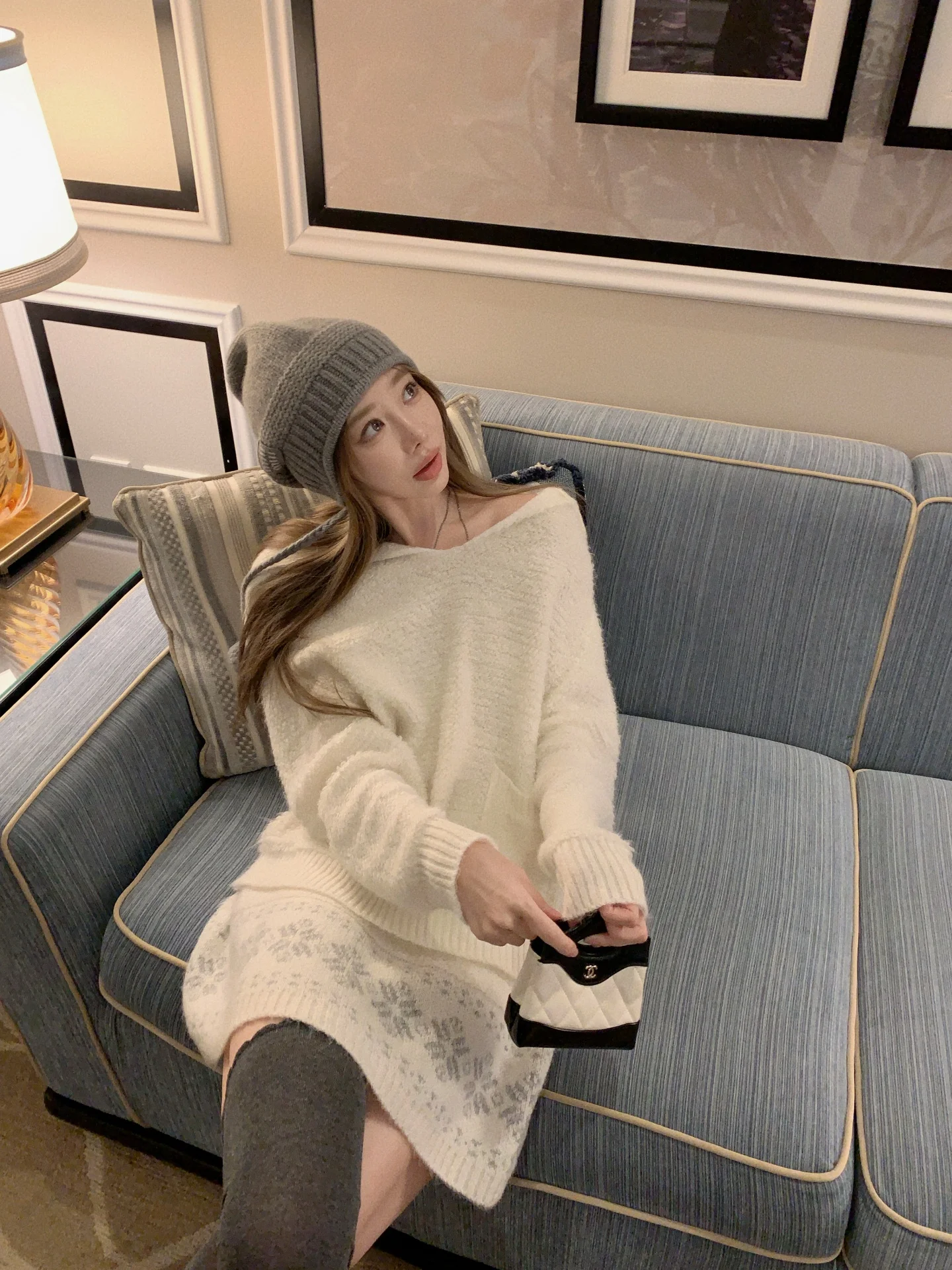 Tannin Heavyweight Snowflake Embroidery Silver Tead Knitted V-Ne Sweater ort Skirt Set Women's Casual Sle Wool Blend
Tannin Heavyweight Snowflake Embroidery Silver Tead Knitted V-Ne Sweater ort Skirt Set Women's Casual Sle Wool Blend