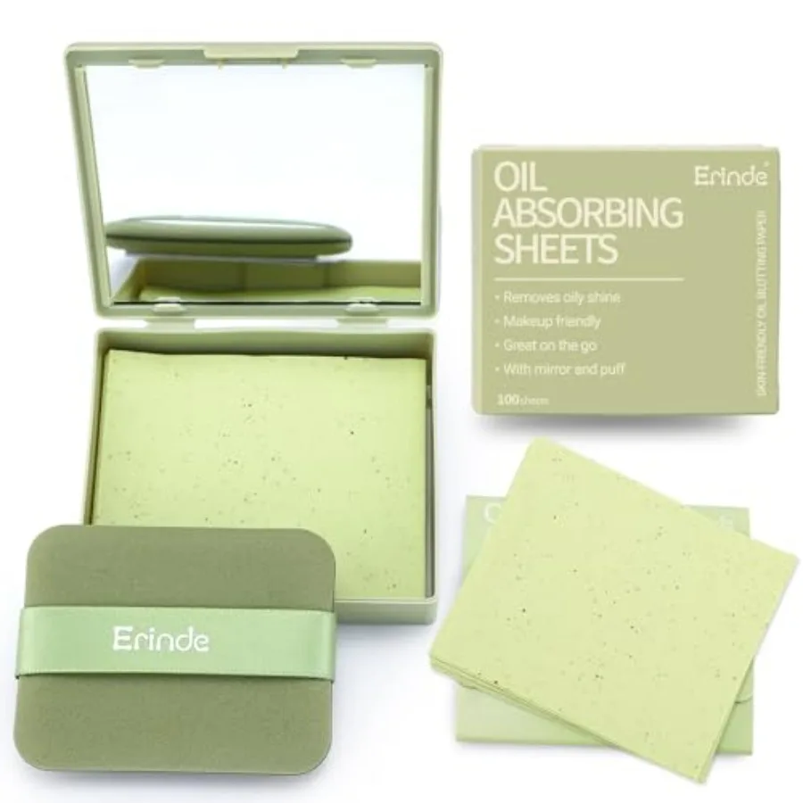 Oil Blotting Sheets for Face with Mirror and Puff, 300 Sheets Oil Blotting Paper for Oily Skin, Face Oil Absorbing Sheet, Natur
Oil Blotting Sheets for Face with Mirror and Puff, 300 Sheets Oil Blotting Paper for Oily Skin, Face Oil Absorbing Sheet, Natur