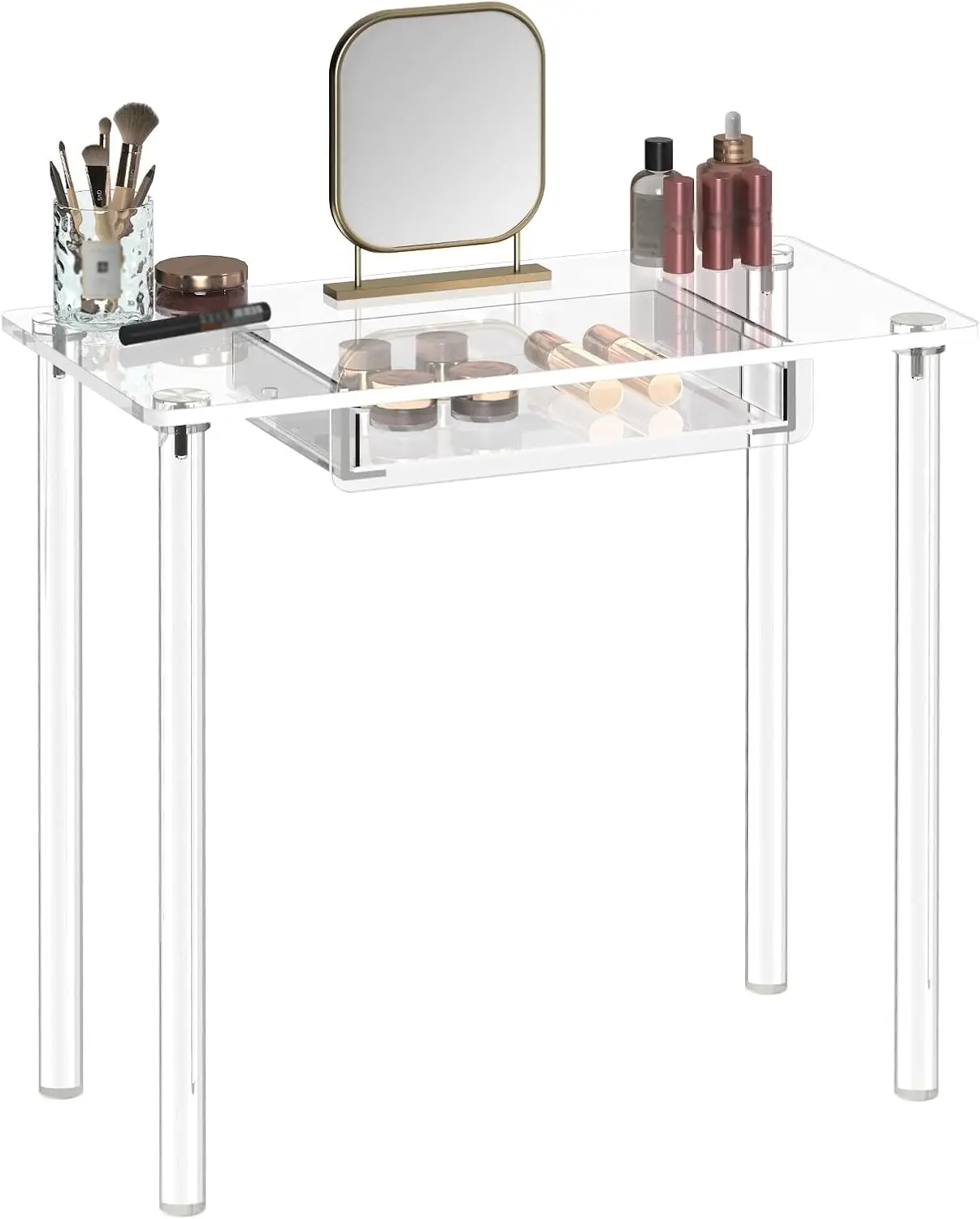 Eglaf Acrylic Makeup Vanity Desk - Clear Vanity Table with Drawer - Small Makeup Table Dressing Table for Bedroom, 31.5'' L x 15
Eglaf Acrylic Makeup Vanity Desk - Clear Vanity Table with Drawer - Small Makeup Table Dressing Table for Bedroom, 31.5'' L x 15
