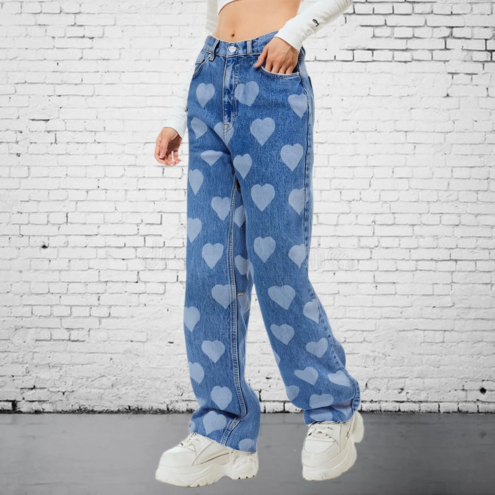 Heart Denim Pants Women Baggy Jeans 2025 New Spring Summer High Waist Loose Wide Leg Pants Straight Jean Trousers 2025
Heart Denim Pants Women Baggy Jeans 2025 New Spring Summer High Waist Loose Wide Leg Pants Straight Jean Trousers 2025