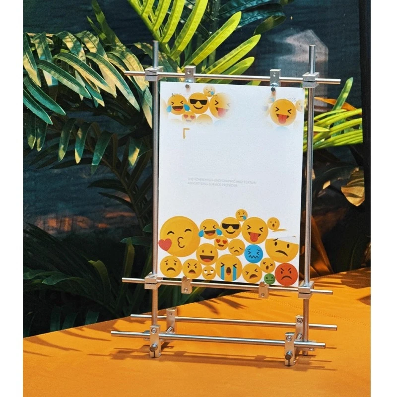 Desktop vertical card display stand Stainless steel optical axis promotional poster stand Wedding arrangement props Photo
Desktop vertical card display stand Stainless steel optical axis promotional poster stand Wedding arrangement props Photo