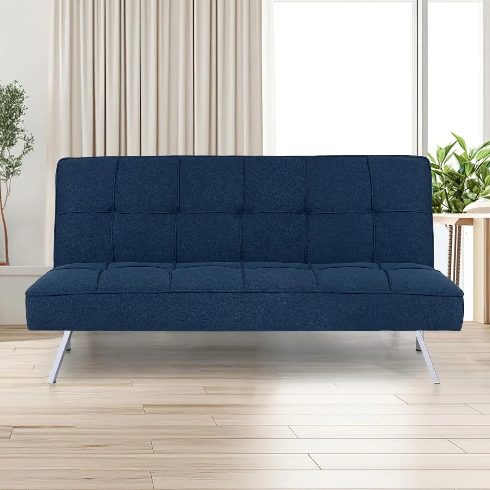 Madison Modern Futon Sofa Bed, Navy Blue, Tufted, Convertible, Linen Fabric, 750 lbs Weight Capacity
Madison Modern Futon Sofa Bed, Navy Blue, Tufted, Convertible, Linen Fabric, 750 lbs Weight Capacity