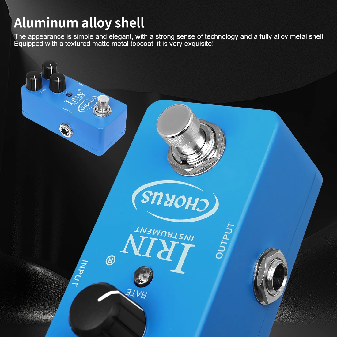 IRIN RS-23 Effects Pedal Blue CHORUS Chorus Lossless Transmission Effects Pedal With Non-slip Pad Guitar Instrument Accessories
IRIN RS-23 Effects Pedal Blue CHORUS Chorus Lossless Transmission Effects Pedal With Non-slip Pad Guitar Instrument Accessories