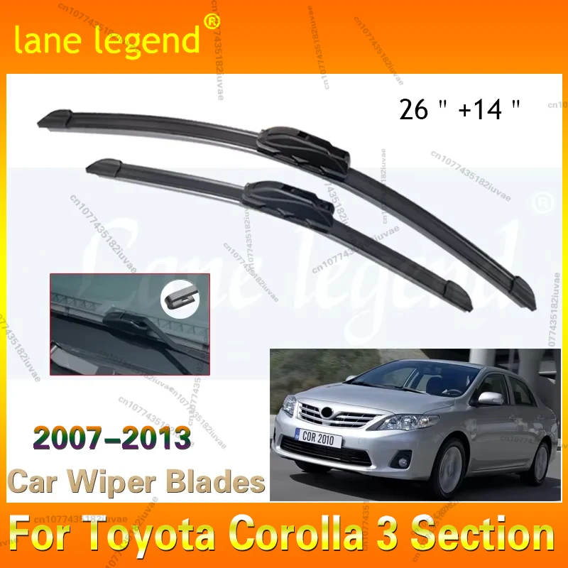 For Toyota Corolla 3 Section 2007-2013 Front Wiper Blades Brushes Cutter Accessories U J Hook 26"+14"
For Toyota Corolla 3 Section 2007-2013 Front Wiper Blades Brushes Cutter Accessories U J Hook 26"+14"
