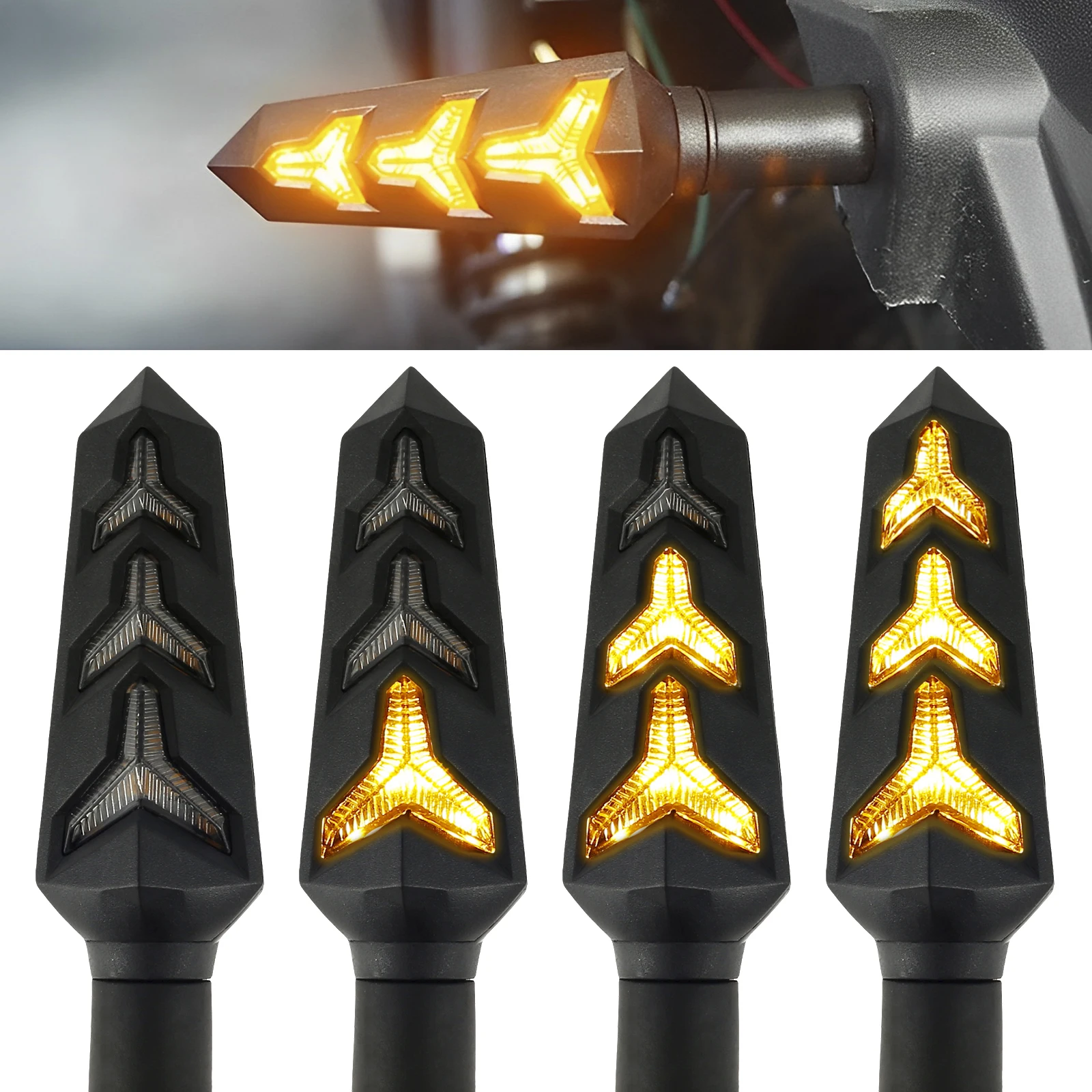 4Pcs Motorcycle Turn Signal Light IP65 Waterproof Motorcycle Flowing Turn Light Professional Motorbike Indicator Running Light
4Pcs Motorcycle Turn Signal Light IP65 Waterproof Motorcycle Flowing Turn Light Professional Motorbike Indicator Running Light
