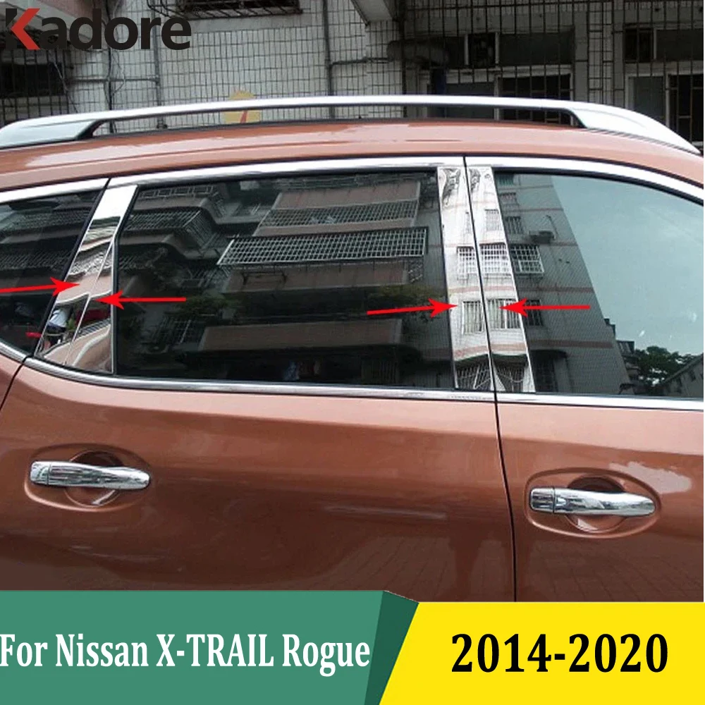 Для Nissan X-Trail Rogue 2014-2017 2018 2019 оконные стойки, Обложка, отделка, наклейка, Стайлинг автомобиля, внешние аксессуары из нержавеющей стали
Для Nissan X-Trail Rogue 2014-2017 2018 2019 оконные стойки, Обложка, отделка, наклейка, Стайлинг автомобиля, внешние аксессуары из нержавеющей стали