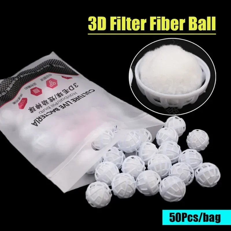 Aquarium Filter Media 1.5 Inch 3D Bio Balls Fiber Cotton Nano Balls for Pond Filter Sponge Fish Tank Accessories
Aquarium Filter Media 1.5 Inch 3D Bio Balls Fiber Cotton Nano Balls for Pond Filter Sponge Fish Tank Accessories