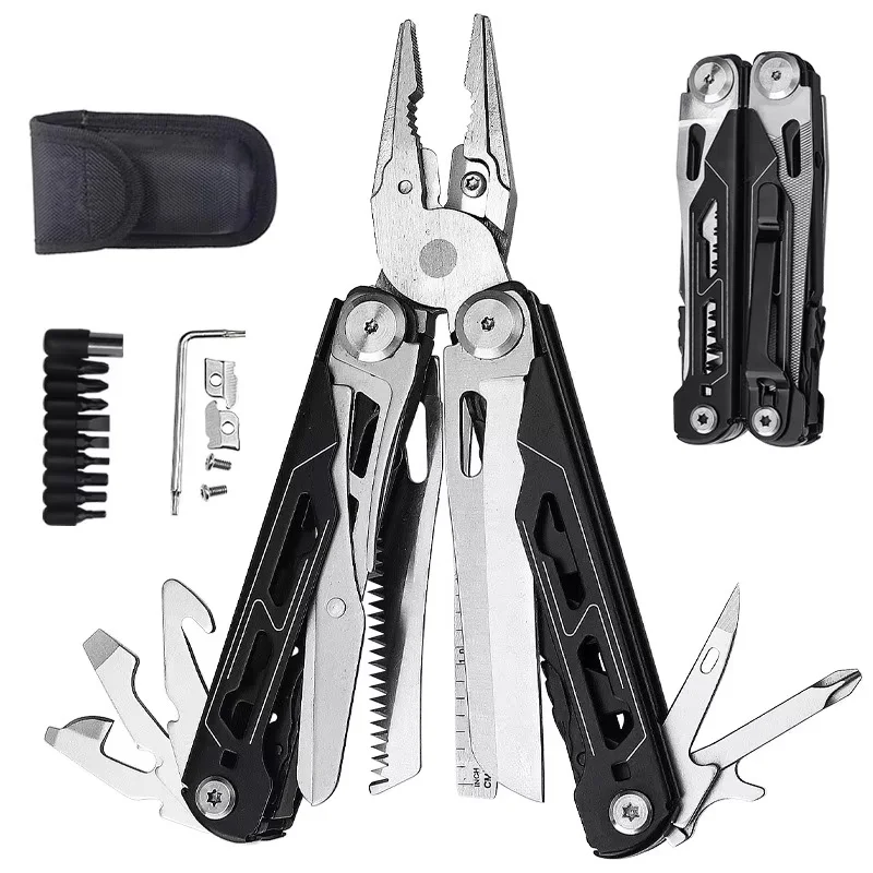 28 in 1 Outdoor Multifunctional Plier Tool Stainless Steel Professional Folding Screwdriver Camping Tactical Multi-purpose Knife
28 in 1 Outdoor Multifunctional Plier Tool Stainless Steel Professional Folding Screwdriver Camping Tactical Multi-purpose Knife