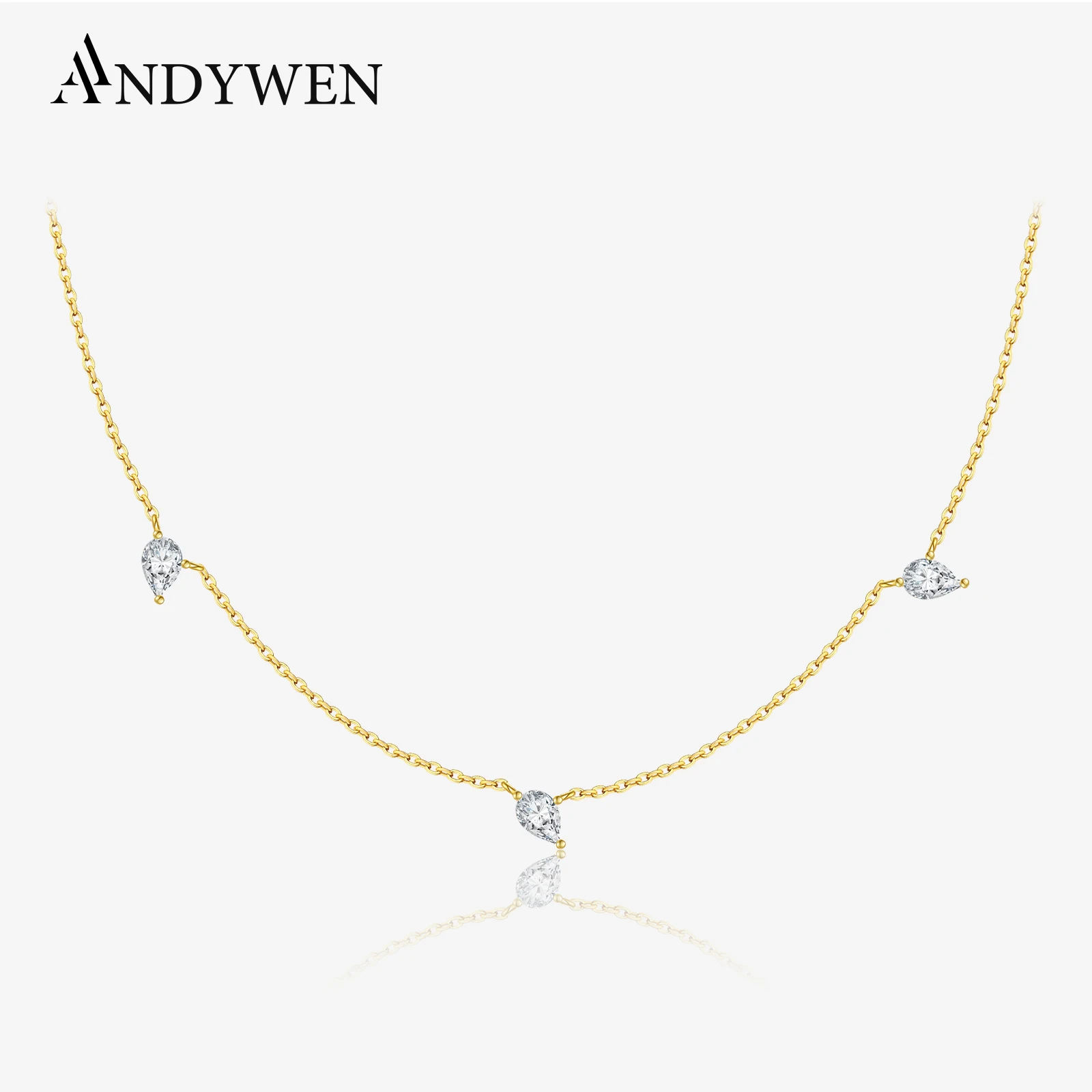 ANDYWEN Winter 925 Sterling Silver Three Pear Shape Luxury Zircon Charm Long Chain Necklace Jewelry Gift Trendy Fine Jewels Neck
ANDYWEN Winter 925 Sterling Silver Three Pear Shape Luxury Zircon Charm Long Chain Necklace Jewelry Gift Trendy Fine Jewels Neck