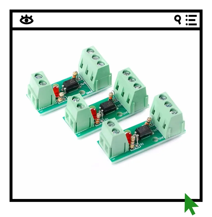 2PCS Optocoupler isolation module/photoelectric isolator 1-channel cocoa rail bracket input 3-5V/12V/24V
2PCS Optocoupler isolation module/photoelectric isolator 1-channel cocoa rail bracket input 3-5V/12V/24V