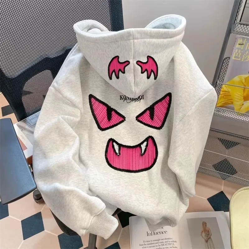 Очень большая толстовка с капюшоном и принтом Fun Devil, осенне-зимняя, новая, утепленная, из флиса, повседневная, хлопковая, в стиле свитшота
Очень большая толстовка с капюшоном и принтом Fun Devil, осенне-зимняя, новая, утепленная, из флиса, повседневная, хлопковая, в стиле свитшота