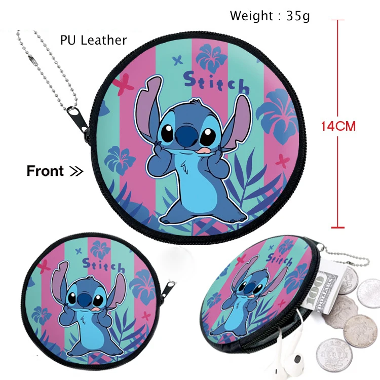 Kawaii Disney Stitch Mini Coin Purse Cartoon Lilo and Stitch Peripheral PU Leather Round Key Coin Storage Bag Women's Wallet
Kawaii Disney Stitch Mini Coin Purse Cartoon Lilo and Stitch Peripheral PU Leather Round Key Coin Storage Bag Women's Wallet