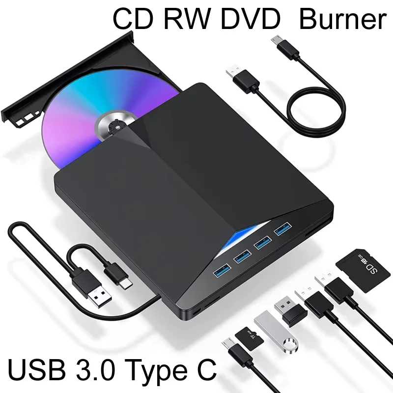7-в-1 USB 3.0 Type C Внешние оптические привода CD DVD Ультратонкая записывающая записывающая машина Тип лотка для ПК Ноутбук
7-в-1 USB 3.0 Type C Внешние оптические привода CD DVD Ультратонкая записывающая записывающая машина Тип лотка для ПК Ноутбук