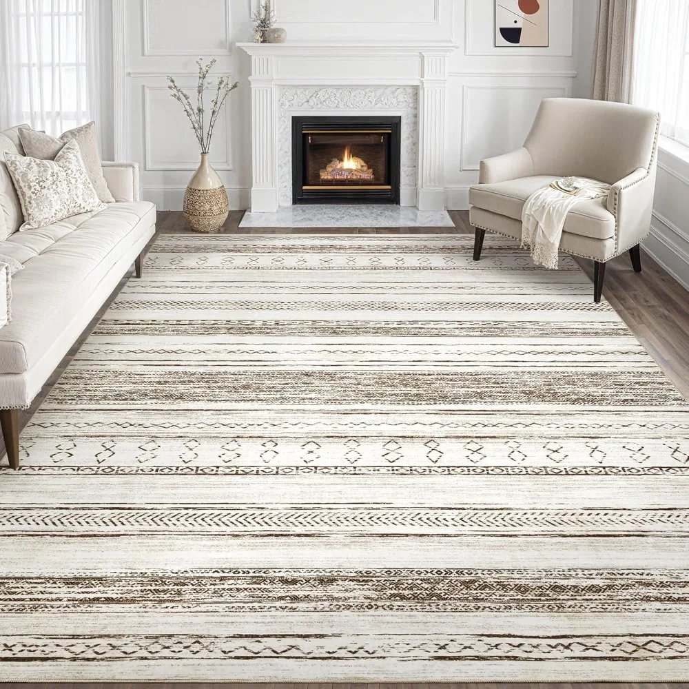 Area Rug Living Room Rugs - 9x12 Washable Large Soft Neutral Boho Moroccan Bohemian Farmhouse Rug Indoor Floor Carpet for Bedro
Area Rug Living Room Rugs - 9x12 Washable Large Soft Neutral Boho Moroccan Bohemian Farmhouse Rug Indoor Floor Carpet for Bedro