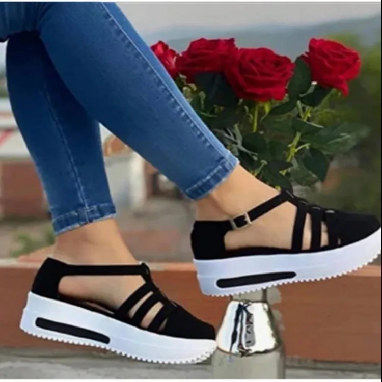 Large size new women's shoes European and American casual thick-soled heightening bag head hollow polyurethane sole sandals
Large size new women's shoes European and American casual thick-soled heightening bag head hollow polyurethane sole sandals