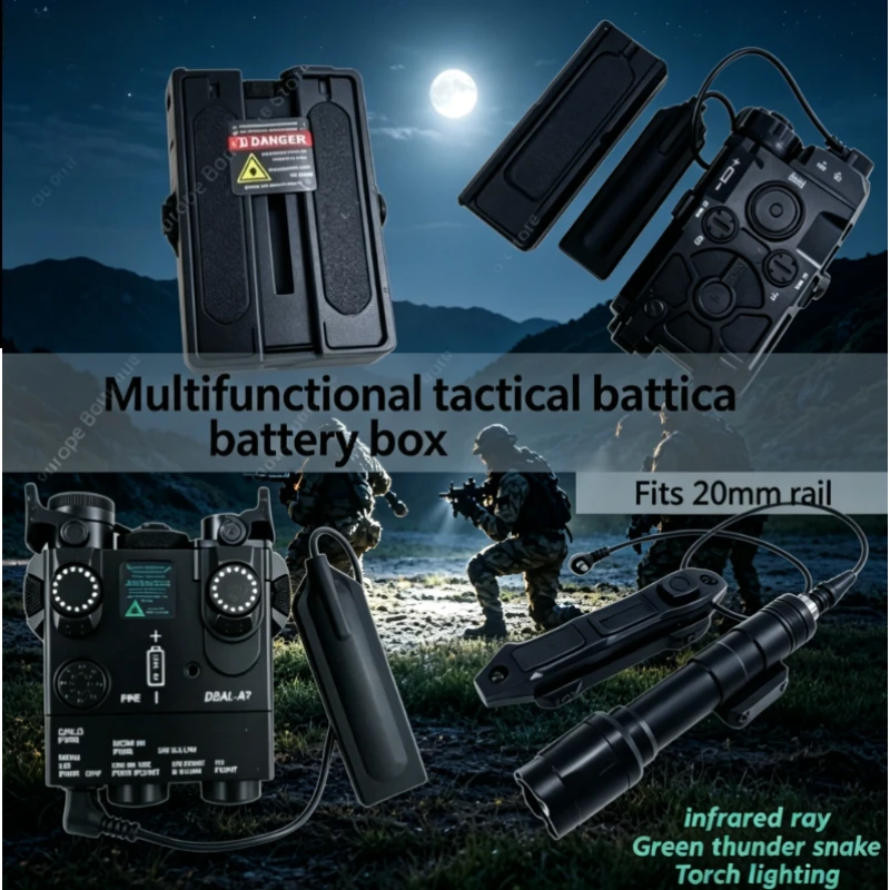 DBAL-A2 OGL PEQ-15 Spare Parts Battery Box, Multi-Function Green Laser Flashlight, Strobe Light & Tail Switch
DBAL-A2 OGL PEQ-15 Spare Parts Battery Box, Multi-Function Green Laser Flashlight, Strobe Light & Tail Switch
