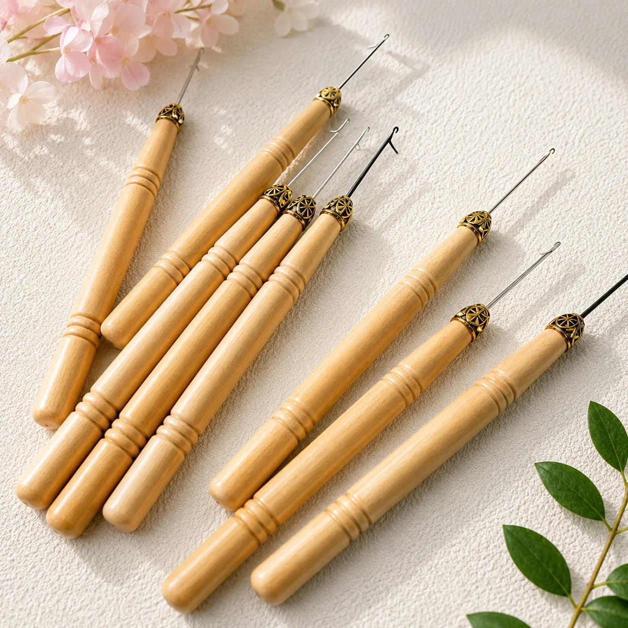 Wooden Handle Hook Needle Lace Wig Making Tool Knitting Micro Rings Loop Hair Extension Weaving Craft Kit
Wooden Handle Hook Needle Lace Wig Making Tool Knitting Micro Rings Loop Hair Extension Weaving Craft Kit