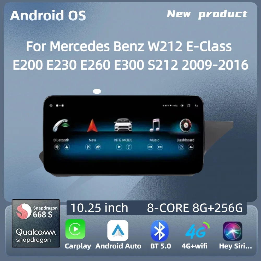For Mercedes Benz W212 E-Class E200 E230 E260 E300 S212 2009-2016 10.25"RHD Car Radio Android 14 Carplay Snapdragon 680 Screen
For Mercedes Benz W212 E-Class E200 E230 E260 E300 S212 2009-2016 10.25"RHD Car Radio Android 14 Carplay Snapdragon 680 Screen