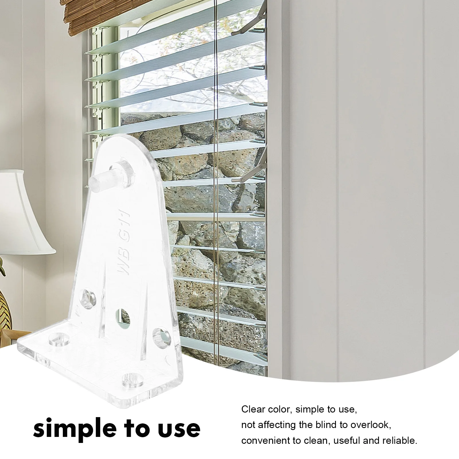 4pcs Blinds Hold Down Bracket 2 Inch Clear Simple Easy Installation Prevent Shaking Fixing Hook Bottom Rail Clips 
4pcs Blinds Hold Down Bracket 2 Inch Clear Simple Easy Installation Prevent Shaking Fixing Hook Bottom Rail Clips