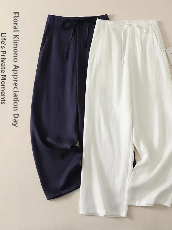 High Waist Wide Leg Pants Women's Summer Thin Loose Breathable Casual Linen Straight Cut Pants Vintage Commute Style
High Waist Wide Leg Pants Women's Summer Thin Loose Breathable Casual Linen Straight Cut Pants Vintage Commute Style