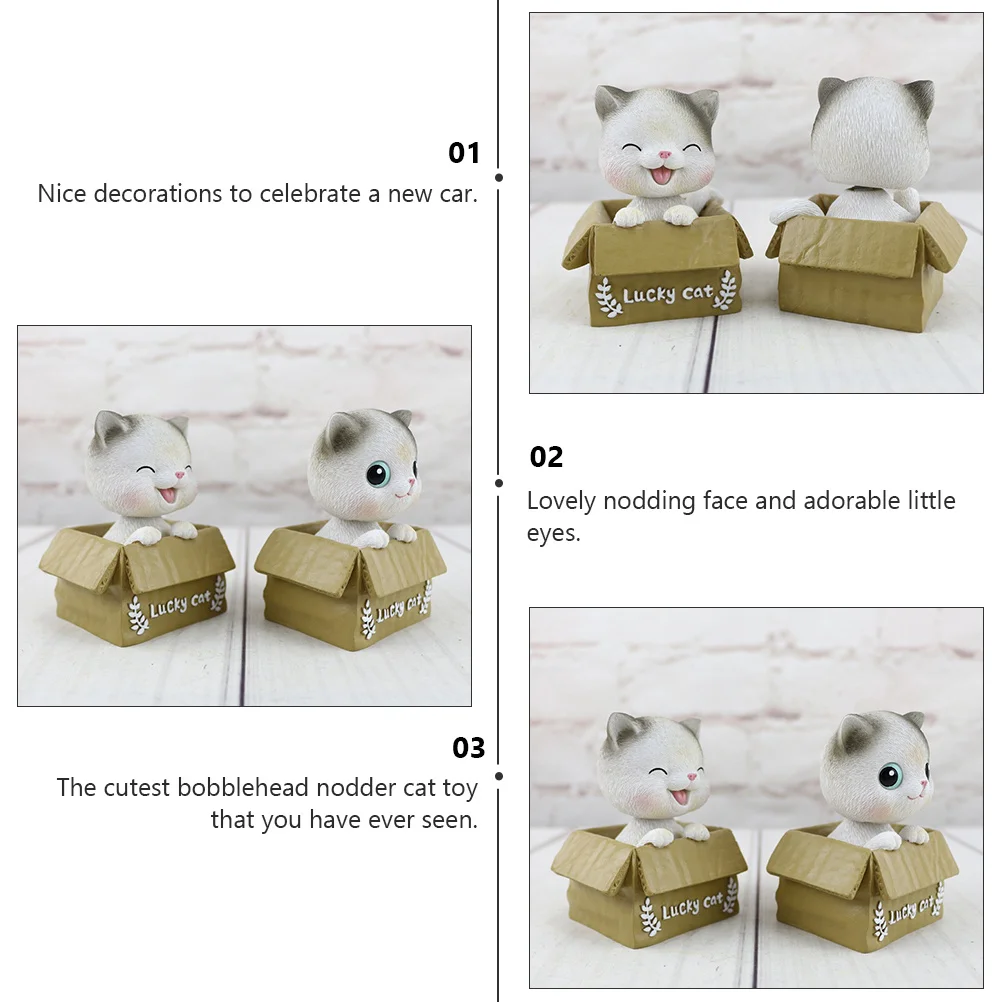 2pcs Resin Kitten Cat Nodding Head Car Decorative Supplies Car Dashboard Decoration Auto Interior Accessories White 
2pcs Resin Kitten Cat Nodding Head Car Decorative Supplies Car Dashboard Decoration Auto Interior Accessories White