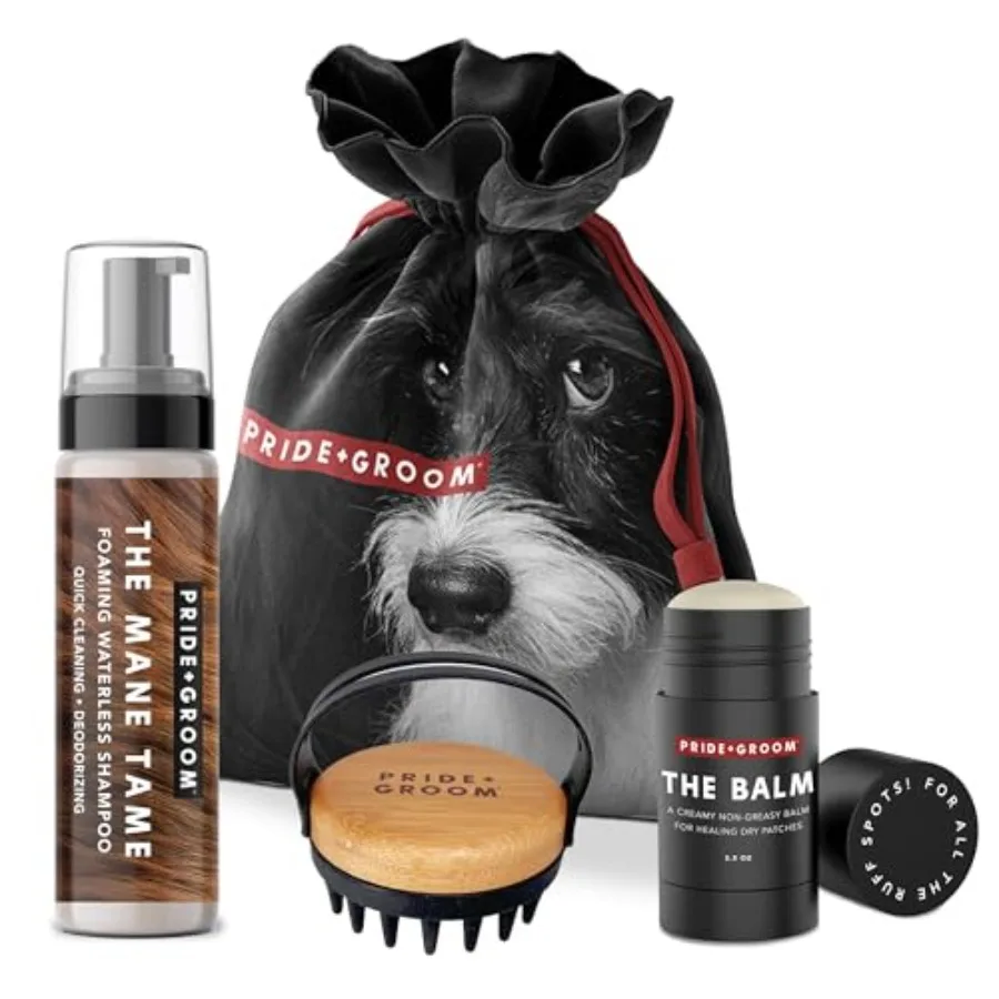 Dog Grooming Gift Set with Foaming Waterless Shampoo 7.1oz Moisturizing Balm 2.5oz and Versatile Brush for Cleansing Moisturizi
Dog Grooming Gift Set with Foaming Waterless Shampoo 7.1oz Moisturizing Balm 2.5oz and Versatile Brush for Cleansing Moisturizi