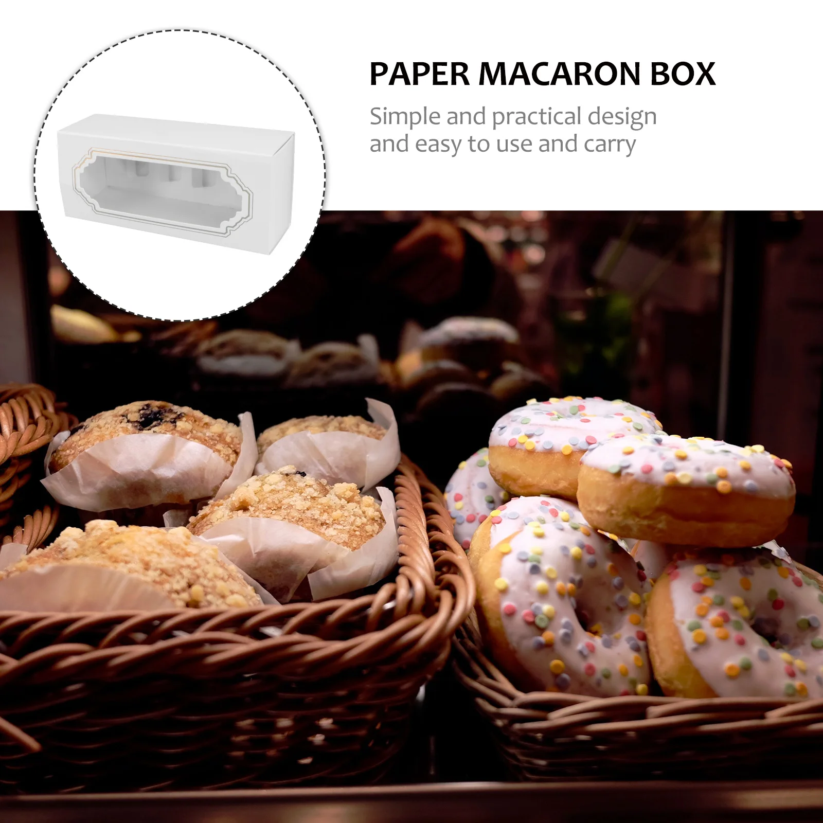 15 pcs Macaron Boxes Food Grade Paper Clear Window Ideal for Cupcakes Muffins Safe Transport Eco Friendly Healthy Material Easy 
15 pcs Macaron Boxes Food Grade Paper Clear Window Ideal for Cupcakes Muffins Safe Transport Eco Friendly Healthy Material Easy