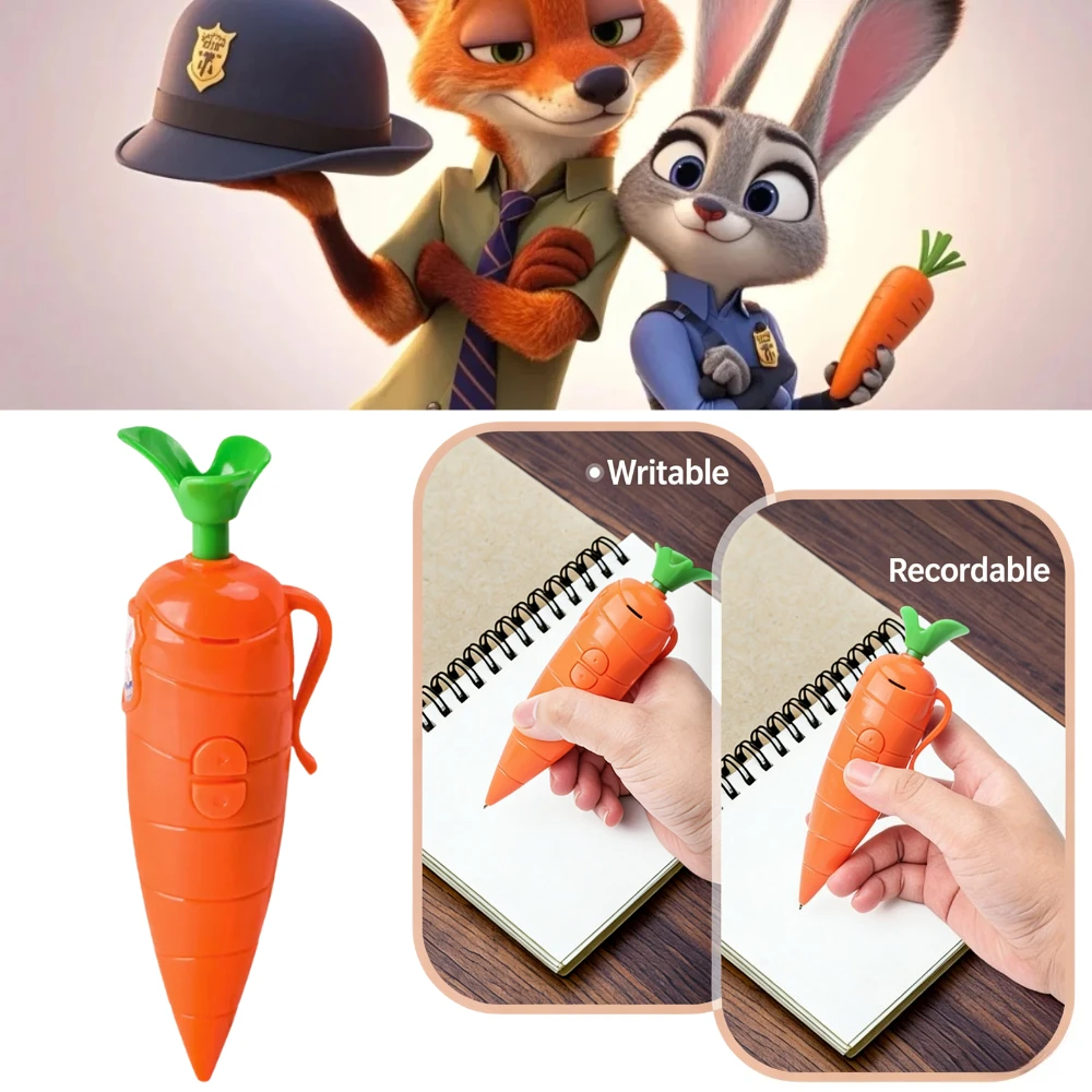 Zootopia Judy Carrot Funny Voice Recorder Pen Write Graffiti Cute Ballpoint Pen 2 in 1 Novelty Sound Recorder Christmas gift
Zootopia Judy Carrot Funny Voice Recorder Pen Write Graffiti Cute Ballpoint Pen 2 in 1 Novelty Sound Recorder Christmas gift