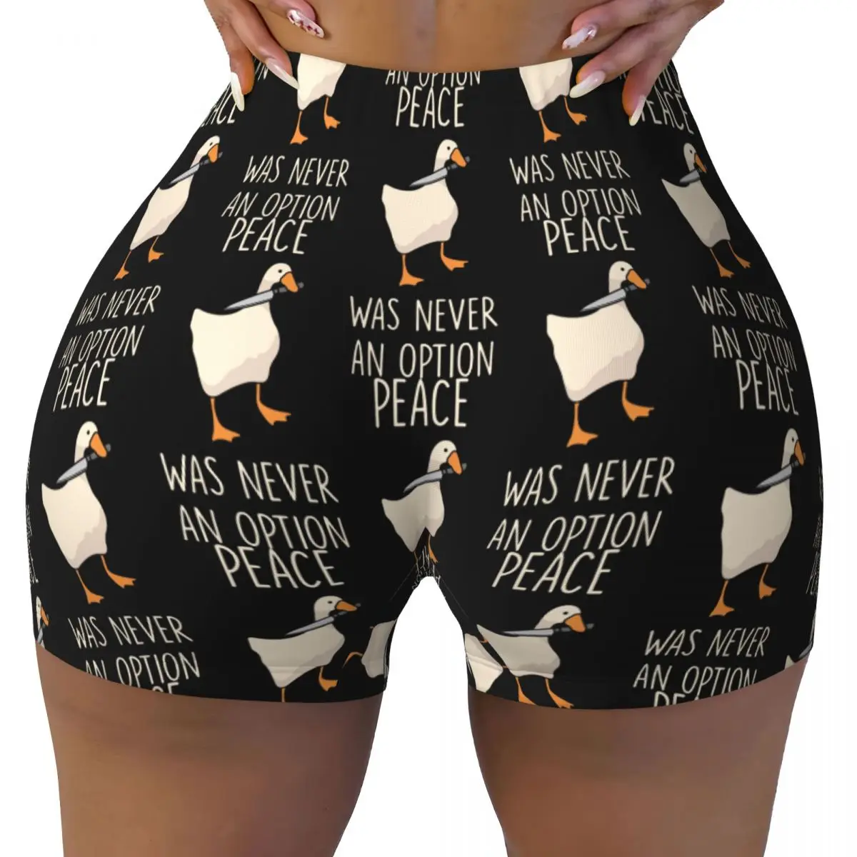 Пользовательские шорты для йоги Goose Goose Peace Was Never An Option, женские шорты для тренировок в тренажерном зале, спортивные волейбольные байкерские шорты
Пользовательские шорты для йоги Goose Goose Peace Was Never An Option, женские шорты для тренировок в тренажерном зале, спортивные волейбольные байкерские шорты