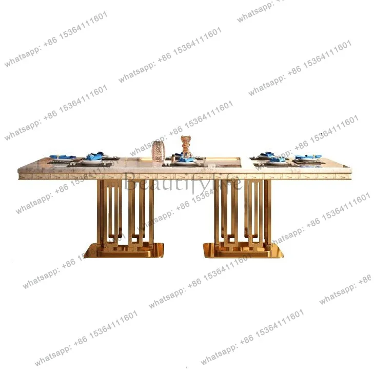 High-end light luxury dining table marble rectangular simple post-modern dining table large apartment
High-end light luxury dining table marble rectangular simple post-modern dining table large apartment