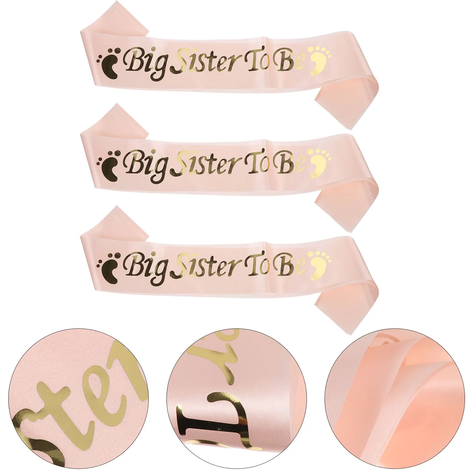 3Pcs Creative Satin Sashes with Golden Letters Baby Birthday Party Favors Supplies Sash Birthday Sash 
3Pcs Creative Satin Sashes with Golden Letters Baby Birthday Party Favors Supplies Sash Birthday Sash