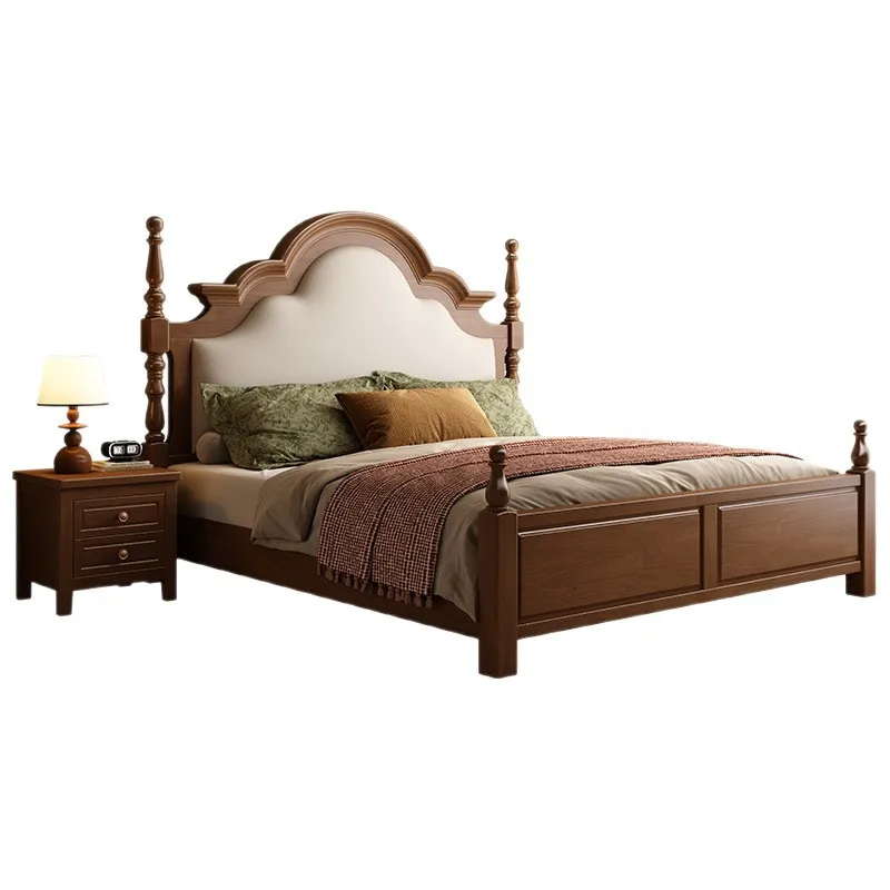 Medieval style solid wood bed American 1.5 meters single bed Homestay simple 1.8m double master bedroom
Medieval style solid wood bed American 1.5 meters single bed Homestay simple 1.8m double master bedroom