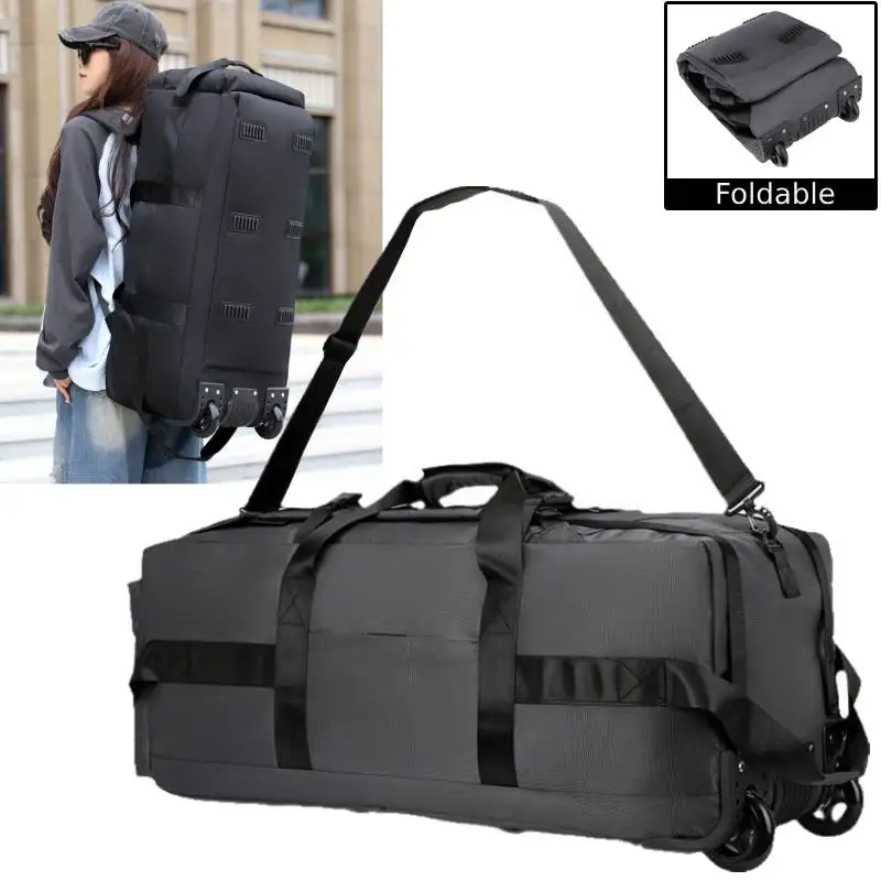 Travel Wheeled Backpack Foldable Traveling Duffel Bag Outdoor Hiking Climbing Rucksack Overnight Car Luggage Moving Handbag
Travel Wheeled Backpack Foldable Traveling Duffel Bag Outdoor Hiking Climbing Rucksack Overnight Car Luggage Moving Handbag