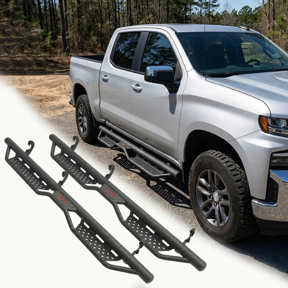 Two Stairs Running Board Drop Step Nerf Bars Compatible with 2007-2018 Chevy Silverado GMC Sierra1500;2007-2019 2500/3500HD;2019
Two Stairs Running Board Drop Step Nerf Bars Compatible with 2007-2018 Chevy Silverado GMC Sierra1500;2007-2019 2500/3500HD;2019