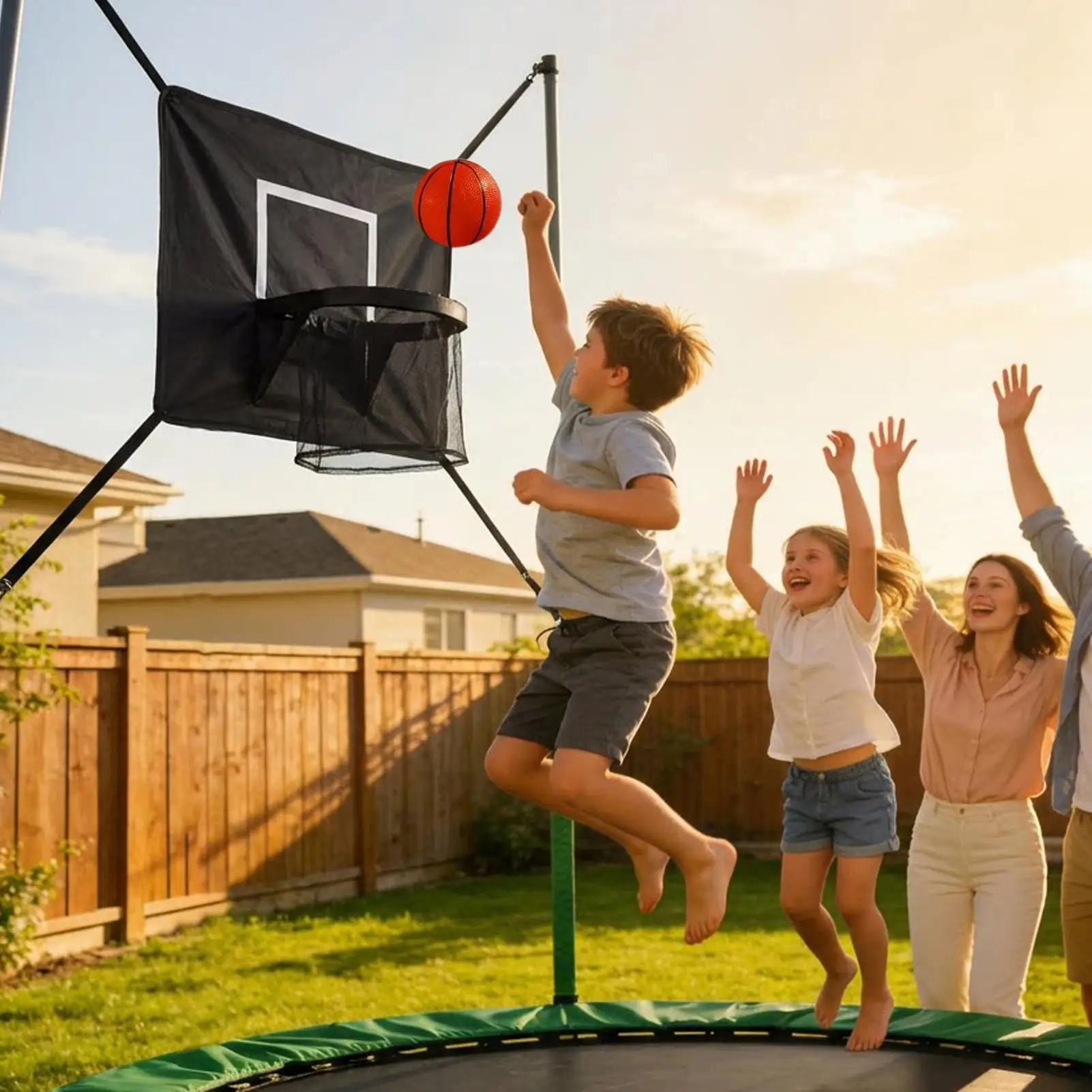 Trampoline With Basketball Hoop Basketball Bouncing Game Set For Kids Outdoor Trampoline Hoop Kit For Garden Park Playground
Trampoline With Basketball Hoop Basketball Bouncing Game Set For Kids Outdoor Trampoline Hoop Kit For Garden Park Playground