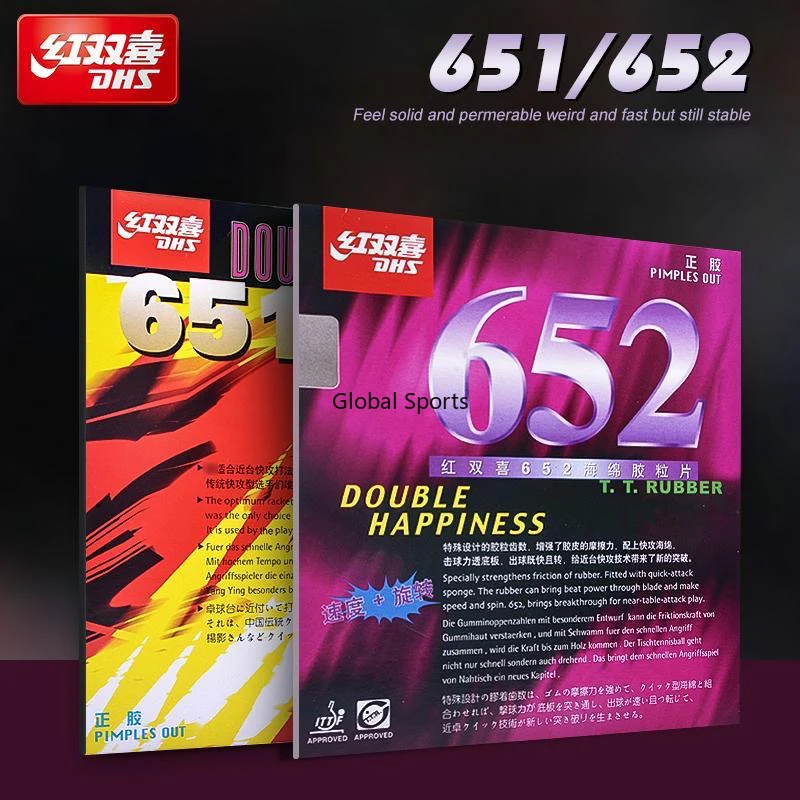 Original DHS 652 / 651 Table Tennis Ruber Short Pips-Out PingPong Rubber with Sponge Soft 2.2mm
Original DHS 652 / 651 Table Tennis Ruber Short Pips-Out PingPong Rubber with Sponge Soft 2.2mm