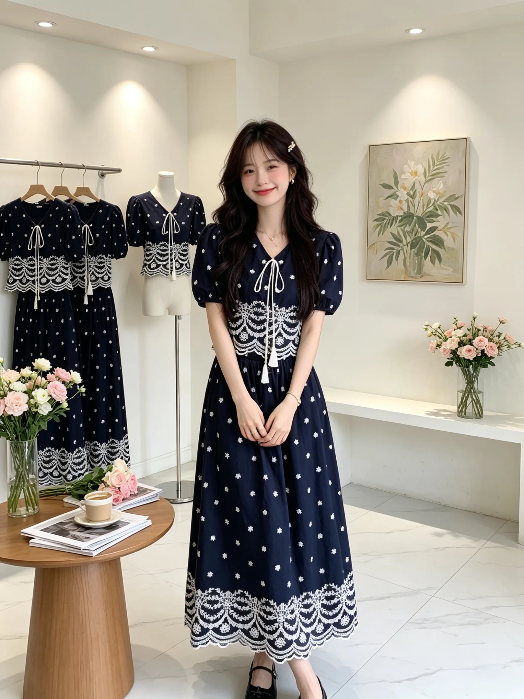 Embroidered Bubble Sleeve Top And High Waist Skirt Set for Women Summer Fashion Outfit Breathable Polyester Fabric
Embroidered Bubble Sleeve Top And High Waist Skirt Set for Women Summer Fashion Outfit Breathable Polyester Fabric