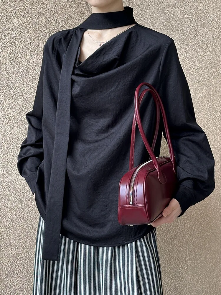 Модная женская свободная блузка с длинным рукавом и воротником-шарфом в корейском стиле, весна-осень, модный топ из полиэстера, повседневный стиль, стандартный крой
Модная женская свободная блузка с длинным рукавом и воротником-шарфом в корейском стиле, весна-осень, модный топ из полиэстера, повседневный стиль, стандартный крой