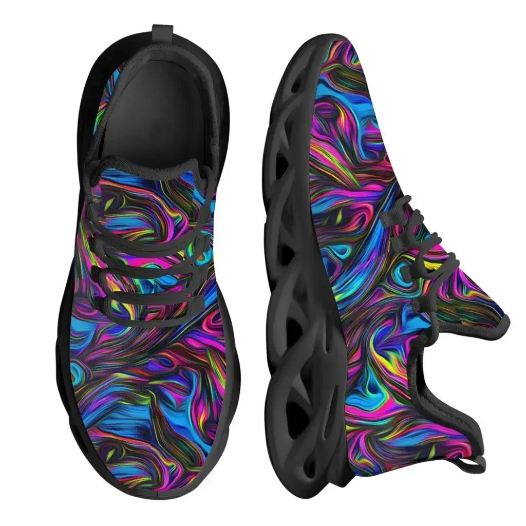 Fashion Black Psychedelic Kintted Breathable Men's Sneakers Light Lace Up Shoes Mesh Kintting Shoes Customized
Fashion Black Psychedelic Kintted Breathable Men's Sneakers Light Lace Up Shoes Mesh Kintting Shoes Customized