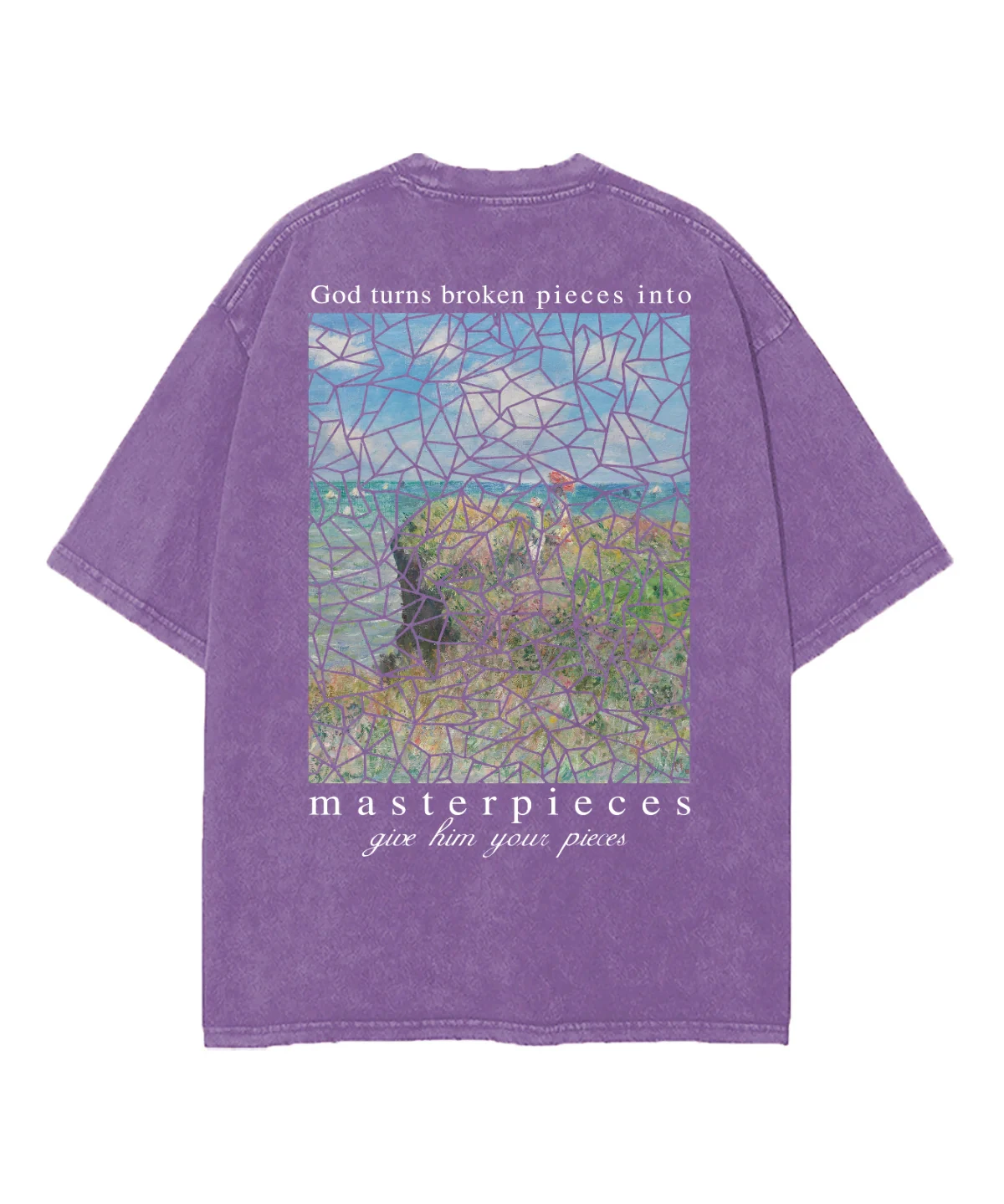 Футболка хлопковая с принтом «Бог превращает разбитые куски в шедевры», фиолетовая, летняя, мужская, повседневная, уличный стиль, оверсайз, 2026
Футболка хлопковая с принтом «Бог превращает разбитые куски в шедевры», фиолетовая, летняя, мужская, повседневная, уличный стиль, оверсайз, 2026