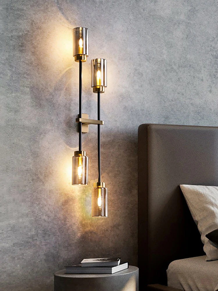 Sconces Brass Big Wall Lamps Indoor LED Walkway Lustre Interior Gray Glass Wall Lights for Restaurant Home Living Room Decor
Sconces Brass Big Wall Lamps Indoor LED Walkway Lustre Interior Gray Glass Wall Lights for Restaurant Home Living Room Decor