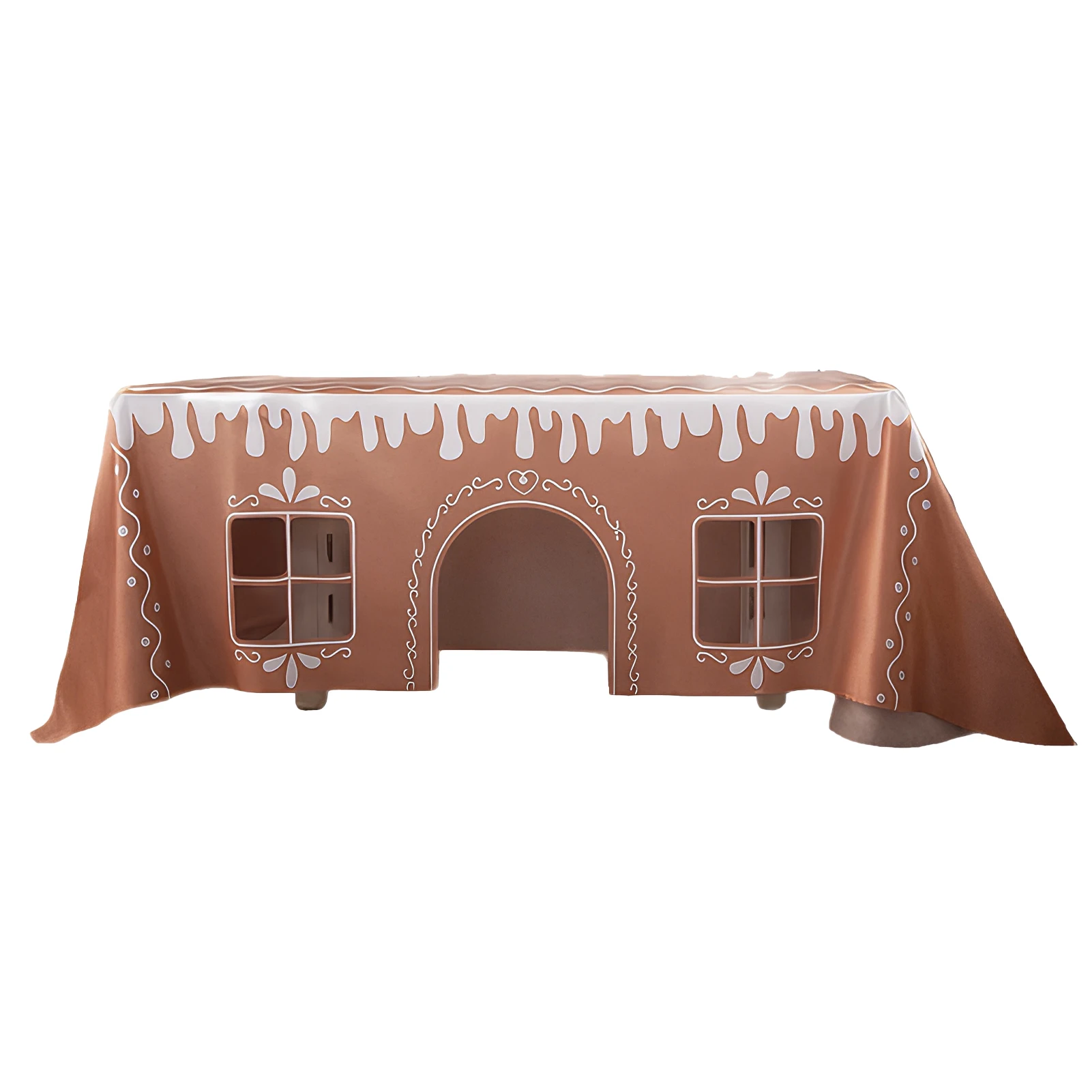 Christmas Dinner Setting Transformed With Gingerbread House Christmas Tablecloth And Holiday Painting Table Cover
Christmas Dinner Setting Transformed With Gingerbread House Christmas Tablecloth And Holiday Painting Table Cover