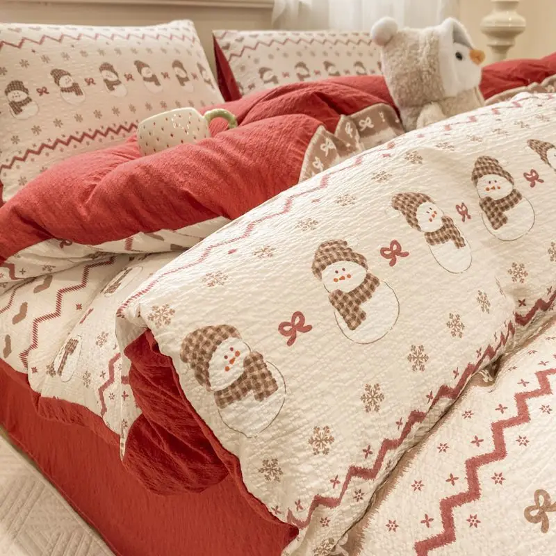 A-Class Puff Double-Layer Yarn 4-Piece Bedding Set - Breathable All-Season Dorm/Washable Cotton Soft & Comfortable
A-Class Puff Double-Layer Yarn 4-Piece Bedding Set - Breathable All-Season Dorm/Washable Cotton Soft & Comfortable