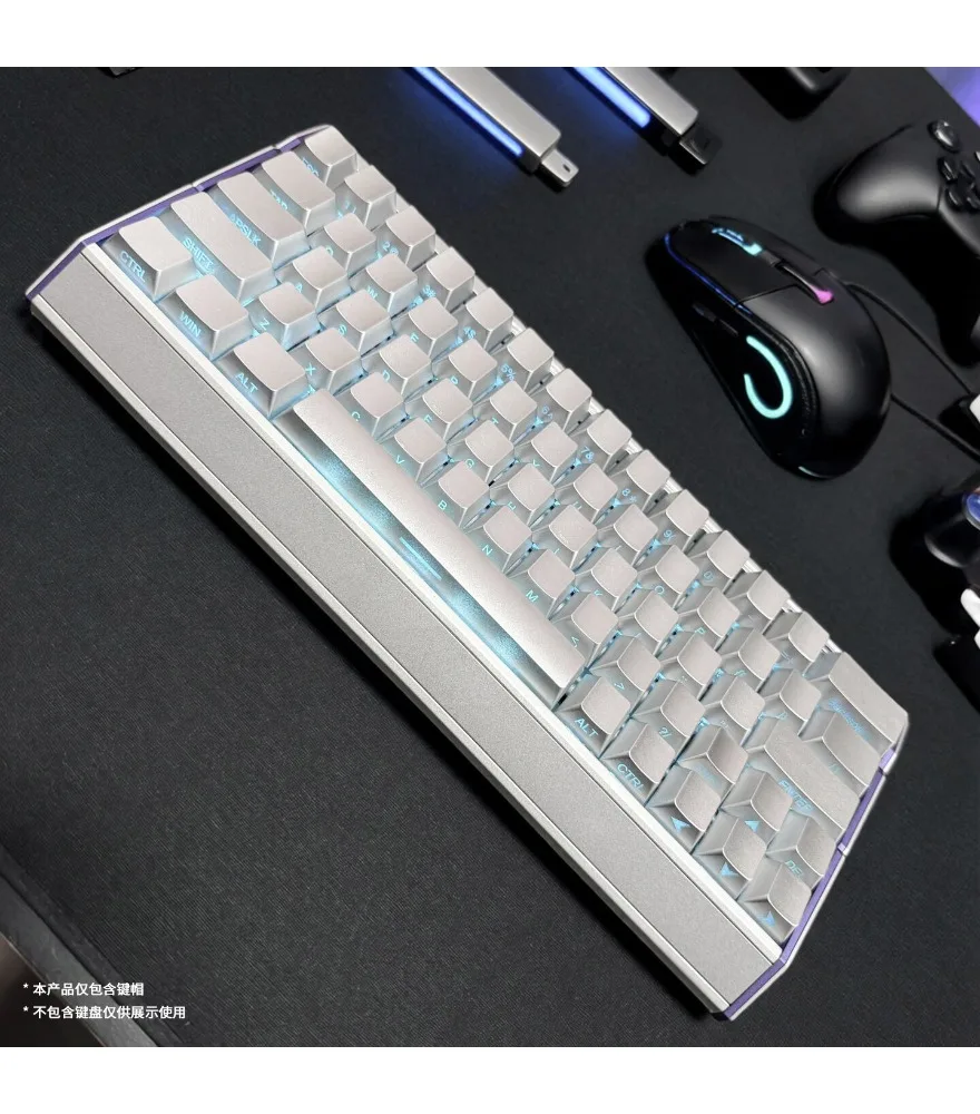 Silver metallic paint side engraved transparent keycap metal texture original factory height full set
Silver metallic paint side engraved transparent keycap metal texture original factory height full set