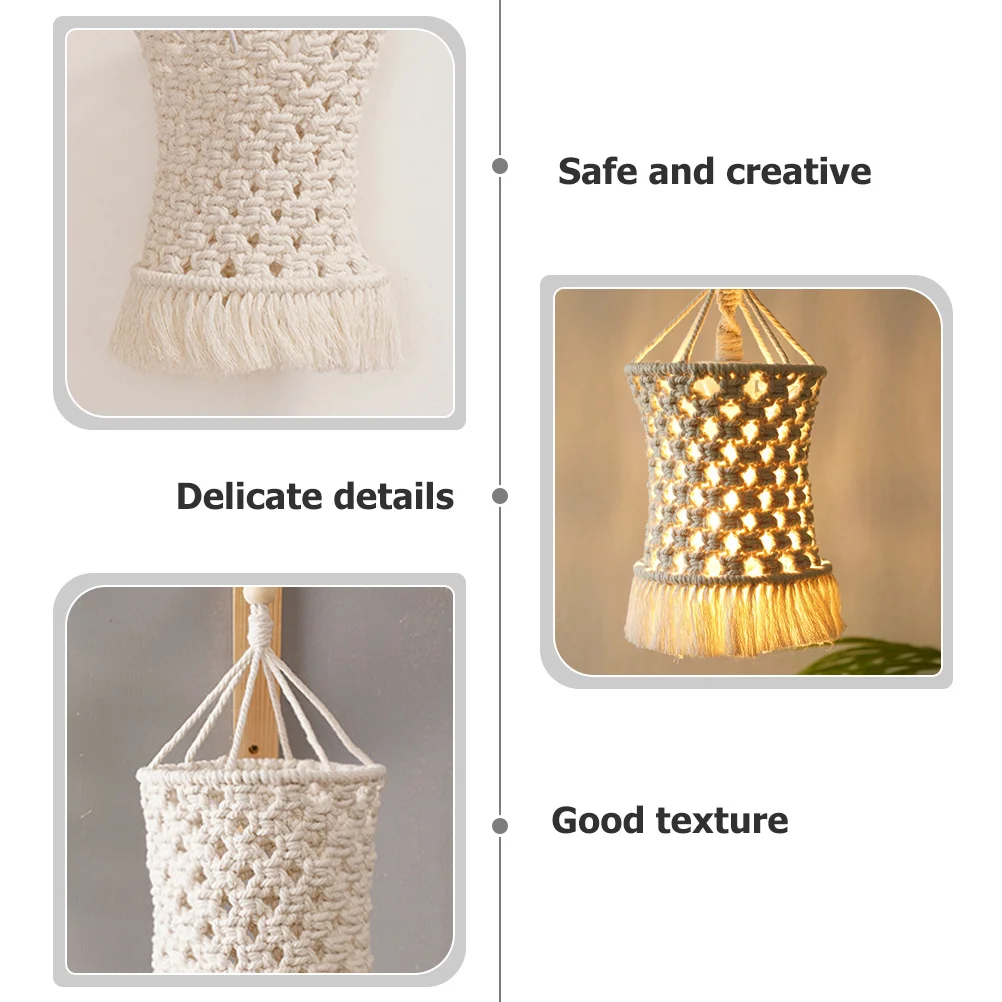 Bohemian Macrame Lamp Shade Hanging Pendant Decorative Light Cover Tassel Woven Fringe Durable Long-Lasting Home Bedroom Study
Bohemian Macrame Lamp Shade Hanging Pendant Decorative Light Cover Tassel Woven Fringe Durable Long-Lasting Home Bedroom Study