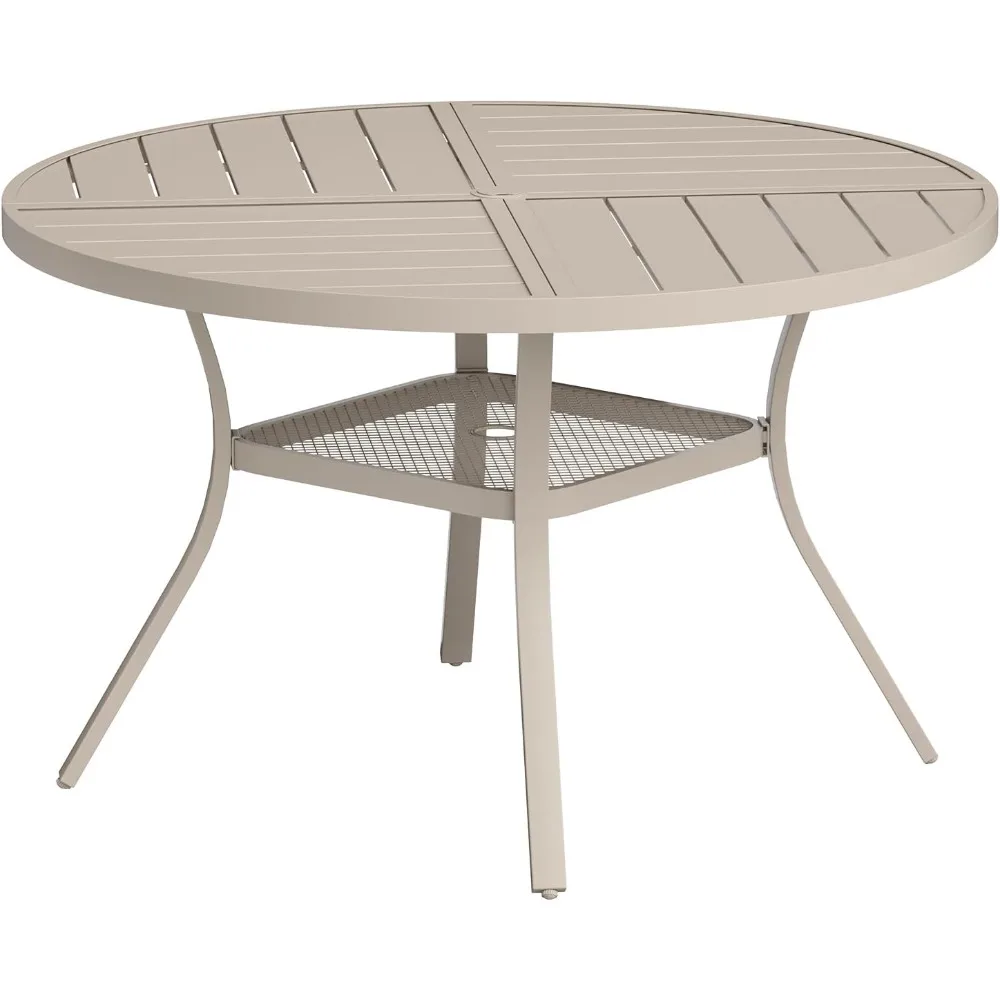 Round Patio Table with Adjustable Umbrella Hole for 4, All Weather Metal Outdoor Dining Table for Lawn Garden, 40.6" Outdoor Co
Round Patio Table with Adjustable Umbrella Hole for 4, All Weather Metal Outdoor Dining Table for Lawn Garden, 40.6" Outdoor Co
