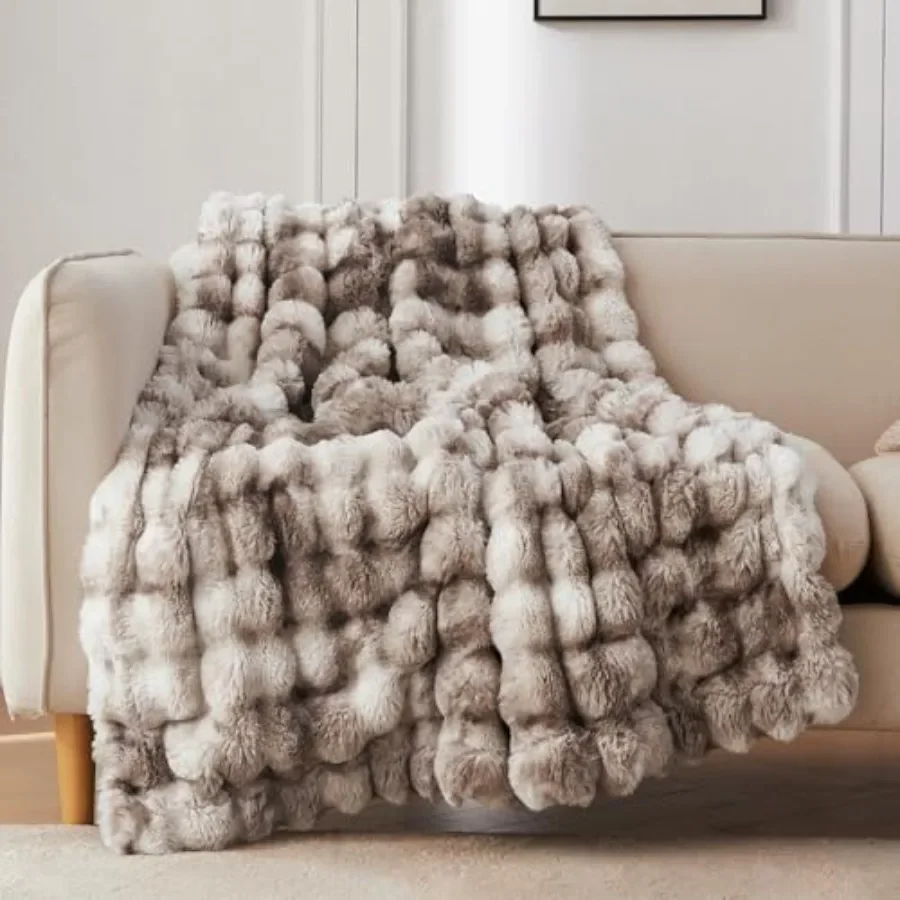 Faux Fur Throw Blanket for Couch, Cozy Soft and Fuzzy Plush Rabbit Fur Bubble Blanket for Sofa Bedroom Living Room, 50x60 Inch
Faux Fur Throw Blanket for Couch, Cozy Soft and Fuzzy Plush Rabbit Fur Bubble Blanket for Sofa Bedroom Living Room, 50x60 Inch