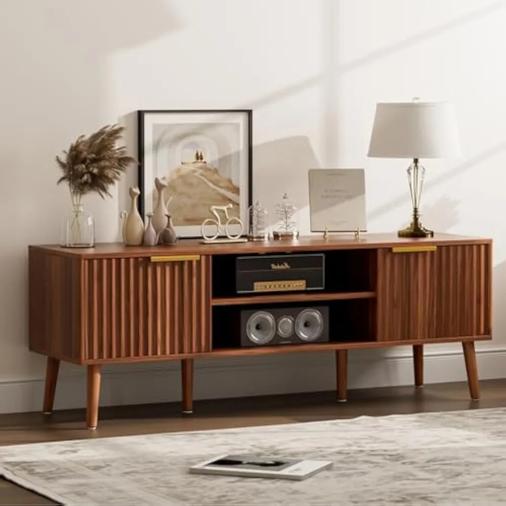 Mid-Century Modern TV Stand for Living Spaces, Entertainment Center Suitable for 55-65 Inch TVs, Console with Fluted Door Cabine
Mid-Century Modern TV Stand for Living Spaces, Entertainment Center Suitable for 55-65 Inch TVs, Console with Fluted Door Cabine